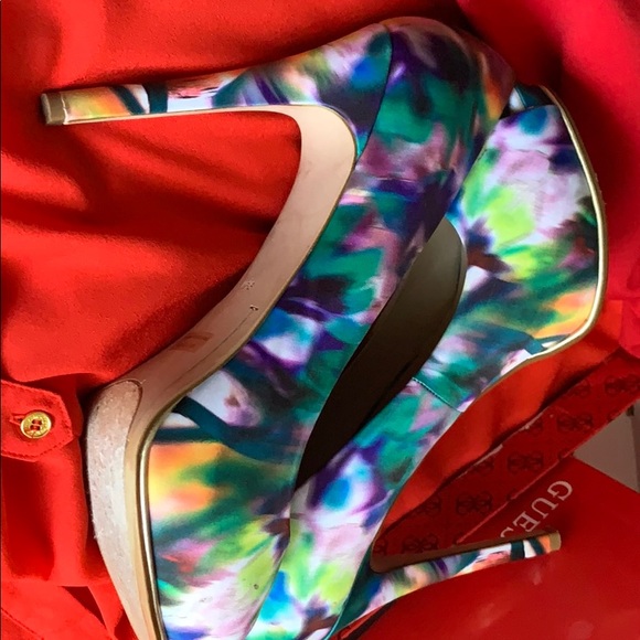 Blue multicolor fabric Fashion shoes - Picture 7 of 7